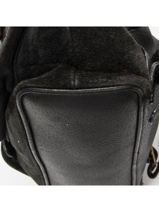 Gucci Large Bamboo Backpack Black Suede Leather main image 9